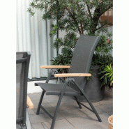 Fauteuil de jardin inclinable essence 71,1x61,9x107,1cm – MTF – aluminium et teck – 2nab3129_7