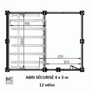 Abri vélos sécurisé Horizon bardages acier_7