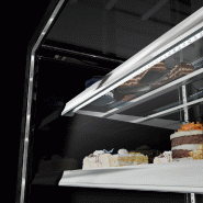 Vitrine réfrigérée pour pâtisserie MADRID - 1500 mm - 2 étagères - Noir_7