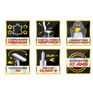 Siège réglable en tissu déperlant avec mousse de haute densité 55 kg/m3 - ORAXEAT TK800F - Noir - Réf : ORX_TK800F_BKBK_7