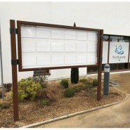 Vitrines extérieures sur pied - aluminium ou thermolaqué - plexi choc ou verre sécurit - éclairage LED ou fluo_7