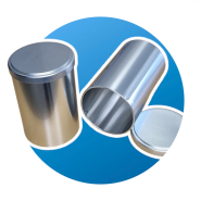 Boîte métal cylindrique argentée - Diamètre 90 mm x Hauteur 140 mm - Réf. BE000006_7