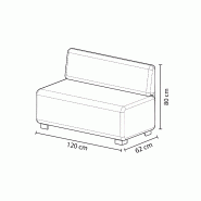 Canapé 2 places jaune safran_7