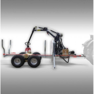 Grue treuil sur remorque 4 X 4  porte grumes Jansen_7