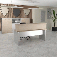 Bureau d'accueil Tono - Mobel Linea. - 160, Alu, Acacia clair_7