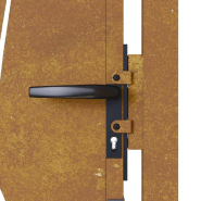 Vidaxl portail de jardin 105x105 cm acier corten conception d'herbe 153173_7