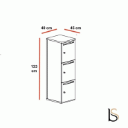 Meuble à casiers avec fentes courrier - Mobel Linea - A clé, 1 x 3 cases_7