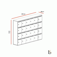 Meuble à casiers avec fentes courrier - Mobel Linea - A clé, 6 x 4 cases_7