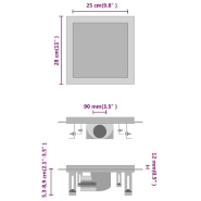 Vidaxl drain de douche avec couvercle 2 en 1 28x28 cm acier inoxydable 145996_7