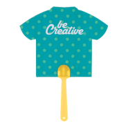 Éventail sur-mesure - poignée plastique et papier stratifié - impression digitale logo - minimum 100 pcs_7