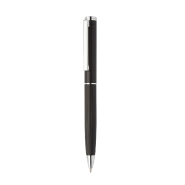 Set de stylos publicitaires - Stylo à bille et roller en aluminium texturé - Boîte cadeau noire_7