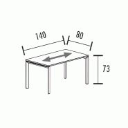 Bureau individuel avec retour piètement ouvert So Sierro_7