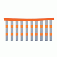 Bandeau de signalisation en tissu - Orange/Gris_7