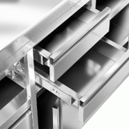 Meuble inox pour machine à café - 1200 x 600 mm - 2 tiroirs_7