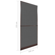 Vidaxl moustiquaire à charnière pour portes marron 100x215 cm 141564_7