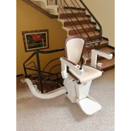 Fauteuil monte-escalier Vimec Capri - repose-pieds antidérapants, pour escaliers tournants - design sûr et esthétique_7