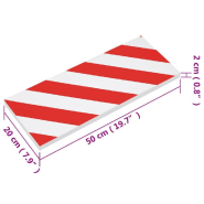 Vidaxl protecteurs de mur 6 pcs rouge et blanc 50x20x2 cm mousse eva 153104_7