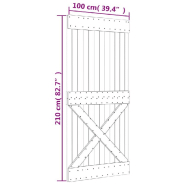 Vidaxl porte narvik 100x210 cm bois massif de pin 154447_7