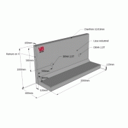 Mur de soutenement en l lx100 100x60 longueur 2m_7