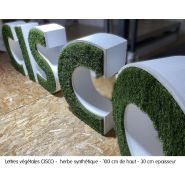 Lettres et/ou logo en polystyrène 3D et herbe synthétique pour l'intérieur et l'extérieur - bleu foncé_0