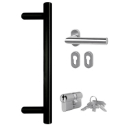 Vidaxl porte d'entrée anthracite 108x200 cm pvc 3157087_7