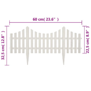 Vidaxl bordure de pelouse blanc 17 pcs / 10 m 41227_7