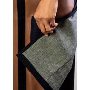 Tablier à bavette - modèle cannes en denim avec empiècement cuir ou simili-cuir - personnalisable et fabriqué en France_7