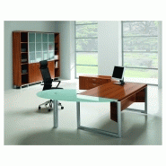 Bureau de direction ZETA X - Sous main cuir en option - Plateau bois 180/200 cm - QUADRIFOGLIO_7