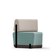 Canapé scolaire modulaire incurvé avec dossier - Base disponible en 3 couleurs - Kalin Curved Complete_7