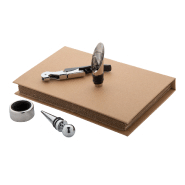 Set à vin 4 pièces - Acier inoxydable - Coffret en forme de livre en papier kraft recyclé_7