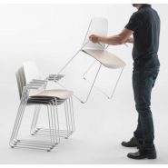 Lunia - Chaise empilable en polypropylène personnalisable, 13 coloris, multiples piètements_7