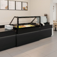 Comptoir caisse TORONTO - L1500 mm - Plan de travail en granit Noir - P900_7