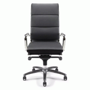 Fauteuil de Direction synchrone - cuir Noir pleine fleur -  So Ravenne - Sans_7