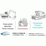 Pièces pour ponts avant et arrière applications industrielles