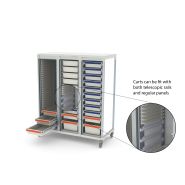 Armoire médicale de transfert ou stockage 3 colonnes, conçue dans des matériaux résistants aux bactéries - WEECART_7