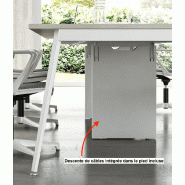 Bureau bench 6 personnes X3 - Officity - Blanc 9010, 360, Béton_7