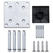 Vidaxl ensemble de clôture wpc 2 carré + 1 incliné 446 x 186 cm marron 3053216_7