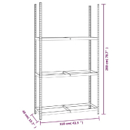 Vidaxl porte-pneus à 3 niveaux 2 pcs argenté 110x40x200 cm acier 152896_7