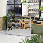 Vitrine réfrigérée pour pâtisserie - 1800 mm - 2 étagères - Inox_7