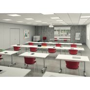 Table modulable, pratique  et esthétique, avec plateau rabattable, idéale pour vos espaces d'apprentissage_7