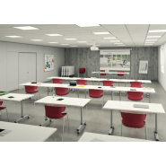 Table modulable, pratique  et esthétique, avec plateau rabattable, idéale pour vos espaces d'apprentissage_7