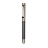 Set écriture - stylo à bille et roller en métal - motif carbone - boîte cadeau_7
