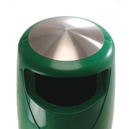 Poubelle publique en polyéthylène moulé - plastique recyclé - 90L - verrouillage clé triangulaire - nombreuses couleurs disponibles_8