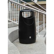 Poubelle publique en polyéthylène moulé - plastique recyclé - 90L - verrouillage clé triangulaire - nombreuses couleurs disponibles_7