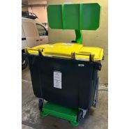 Compacteur, tasseur de bac BP660 à BP1100 LITRES pour cantines et établissements scolaires._7