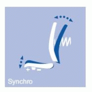 Siège bureautique  synchrone KENNY - Bleu, Noir, Réglable 3D, Piètement nylon noir_7