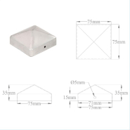 Vidaxl bouchons de poteau de clôture 6 pcs métal galvanisé 71x71 mm 145489_7