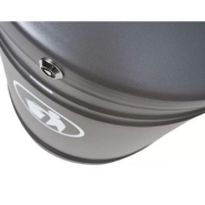 Corbeille publique Gascogne 60 L - aluminium moulé - acier électrozingué - ouverture par clé triangle_7