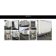 Remorque frigorifique double essieu 2x1800kg - Rapha 22 - PTAC 3500kg - Dimensions intérieures 3,94m x 2m x 1,90m