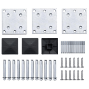 Vidaxl ensemble de clôture wpc 5 carré 872x187 cm gris 3053270_7